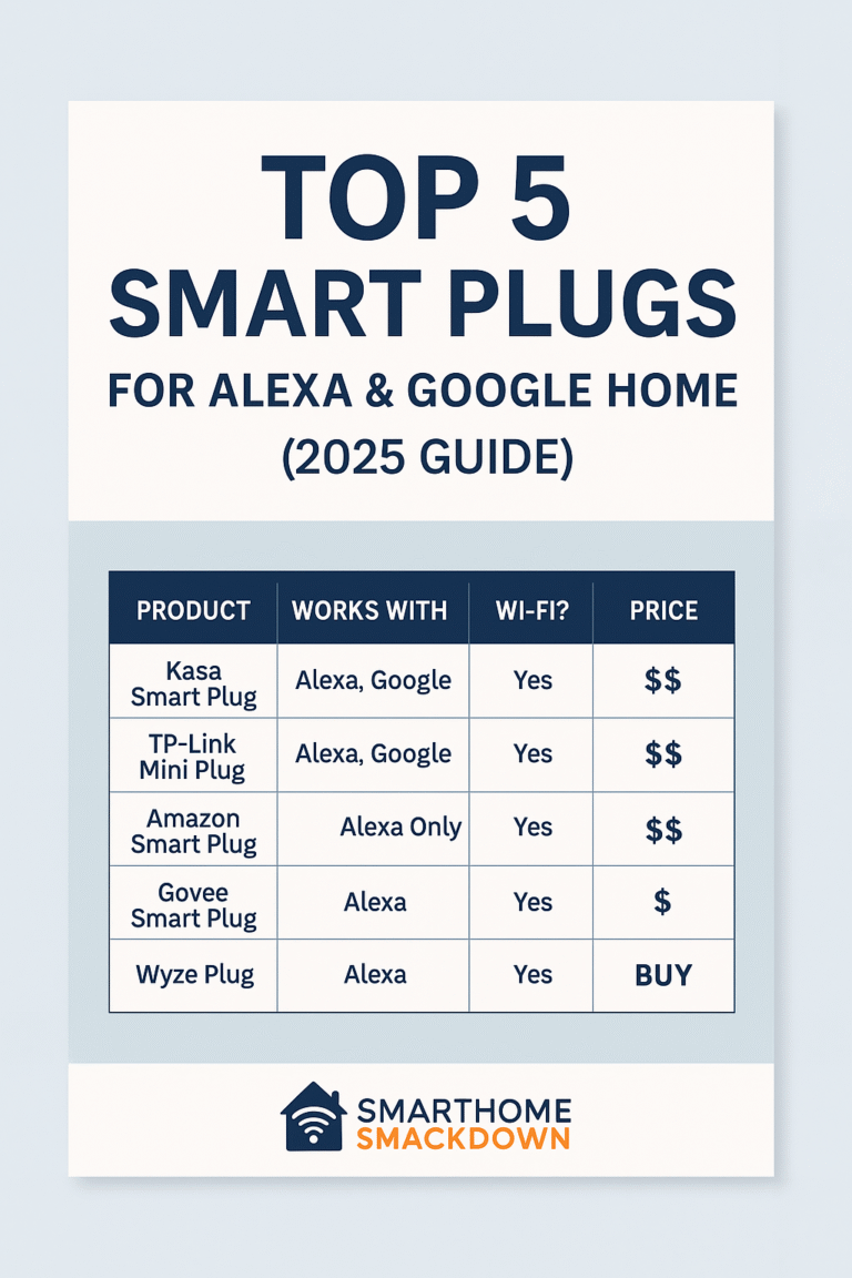 Top 5 Smart Plugs for Alexa & Google Home (2025 Buyer’s Guide)